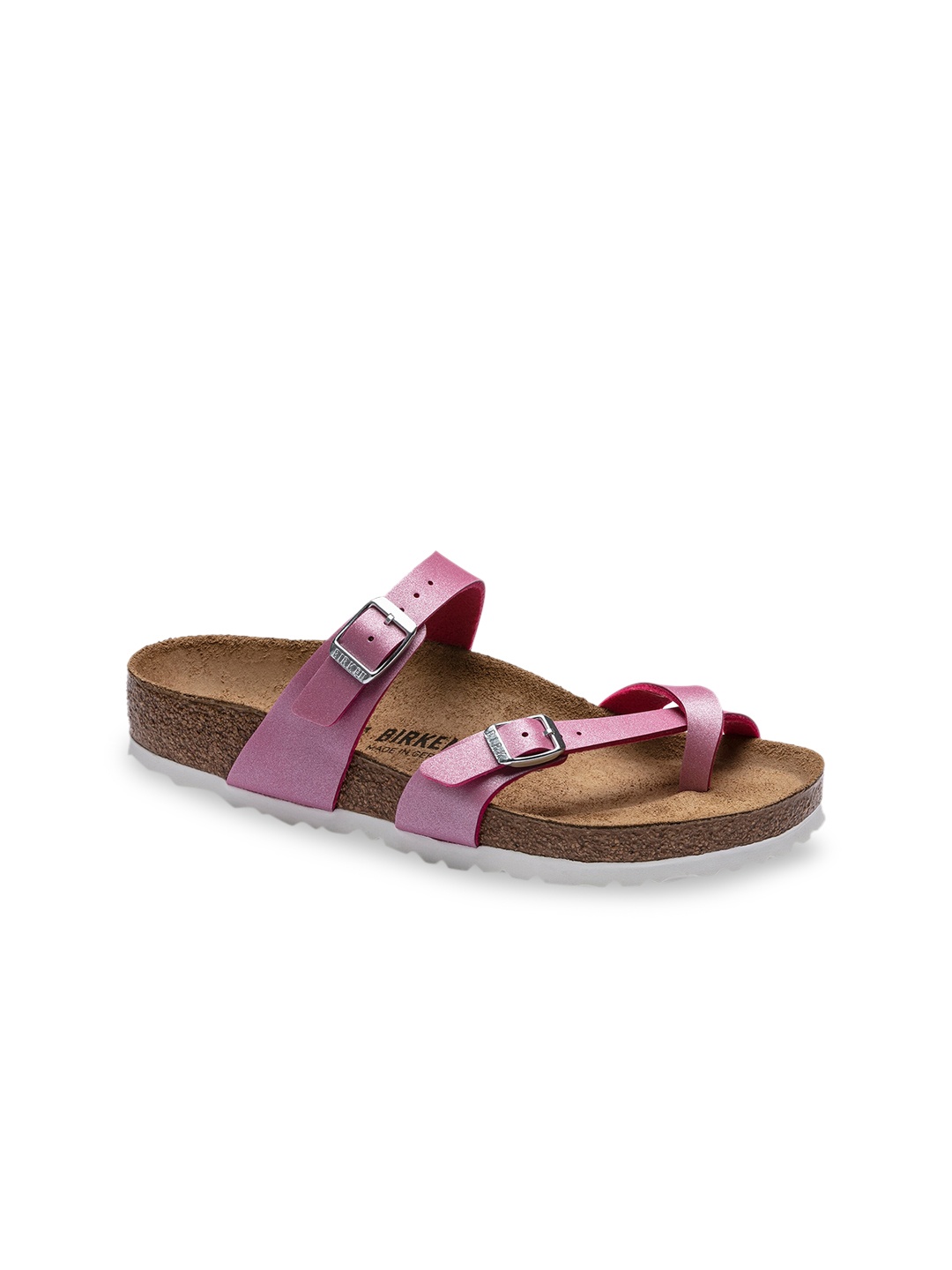 

Birkenstock Women Pink Solid Mayari Regular Width Flats