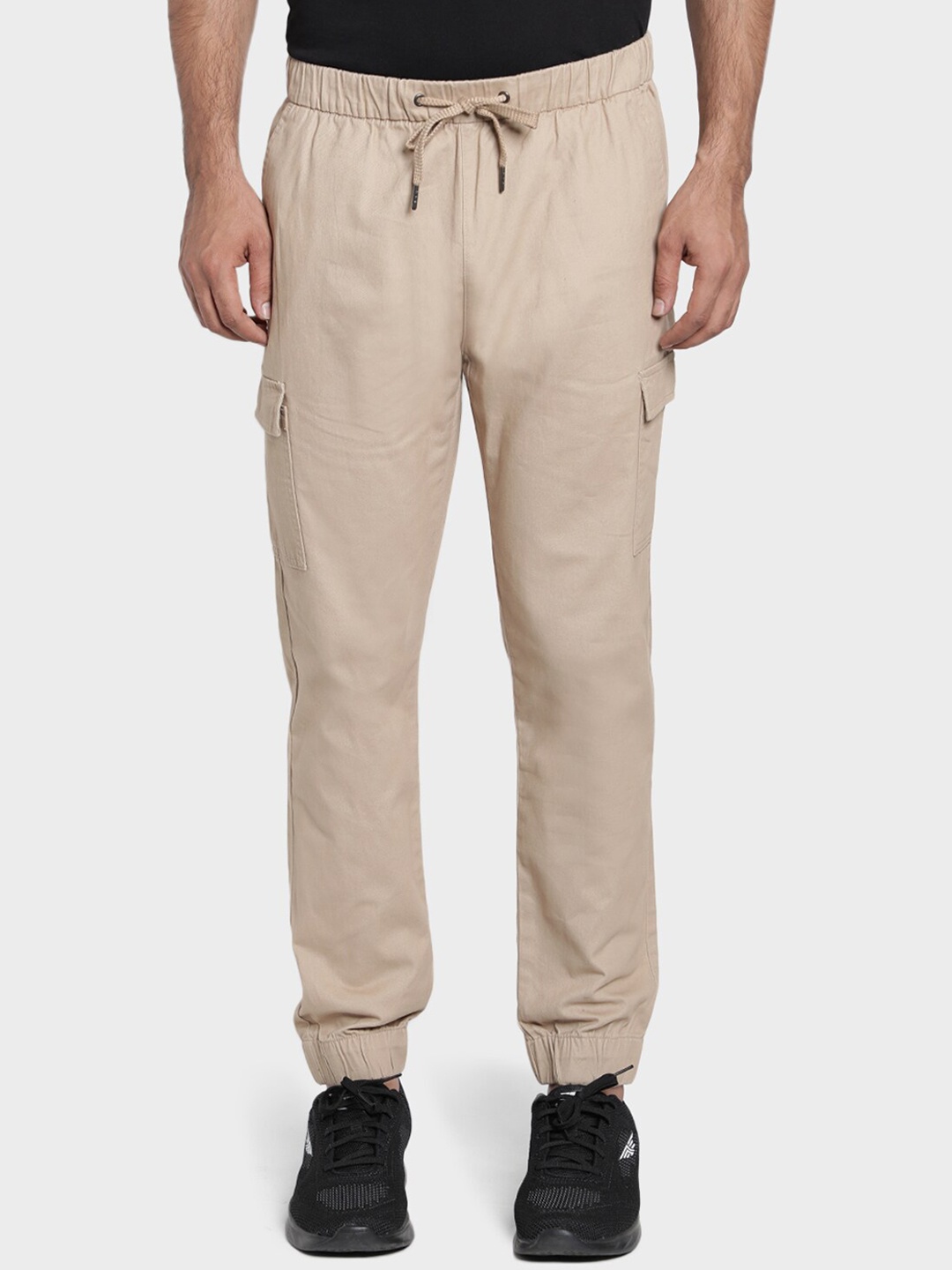 Red Tape Men Khaki Regular Fit Solid Joggers