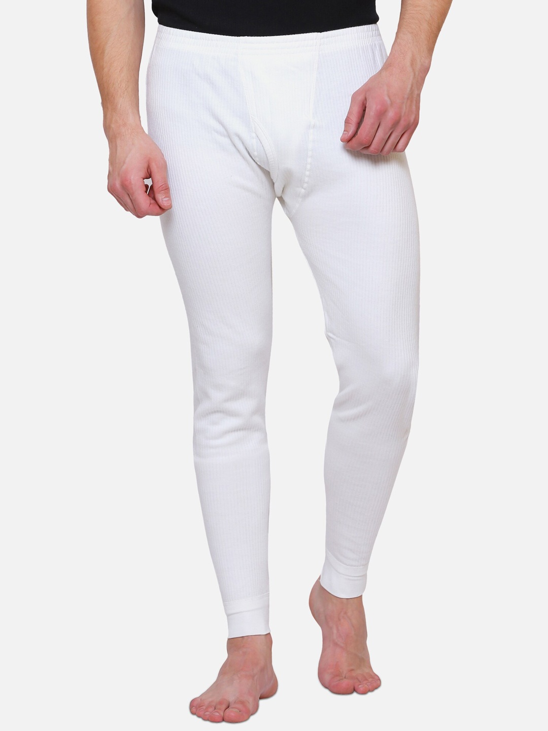 

BODYCARE INSIDER Men White Striped Thermal Bottom