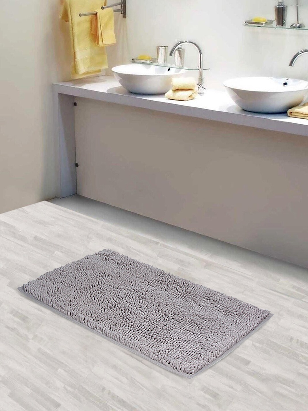 

Lushomes Grey Textured 2200 GSM Bath Math