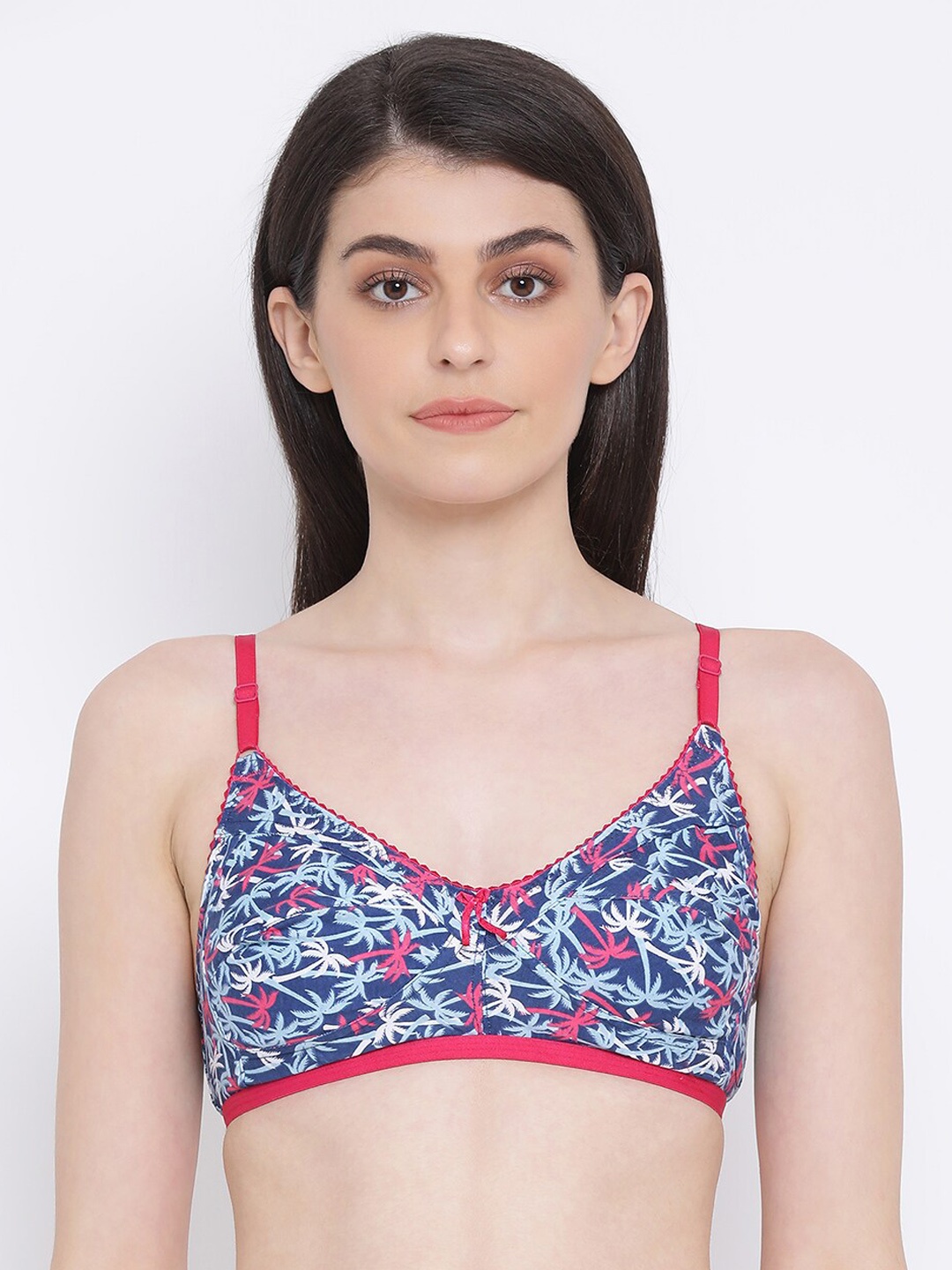 

Clovia Women Blue & White Printed Non-Wired Non-Padded Everyday Bra BR0185V08