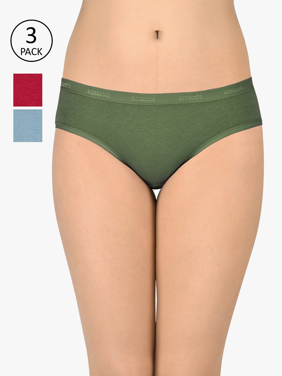 

Amante Women Pack Of 3 Assorted Bikini Briefs PPK33001