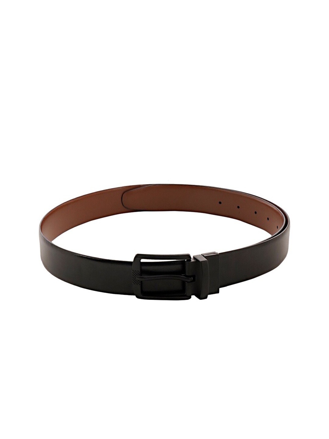 

WELBAWT Men Black Solid Leather Belt