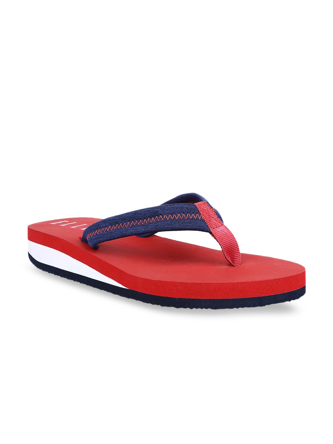 

ELLE Women Red & Blue Solid Thong Flip-Flops