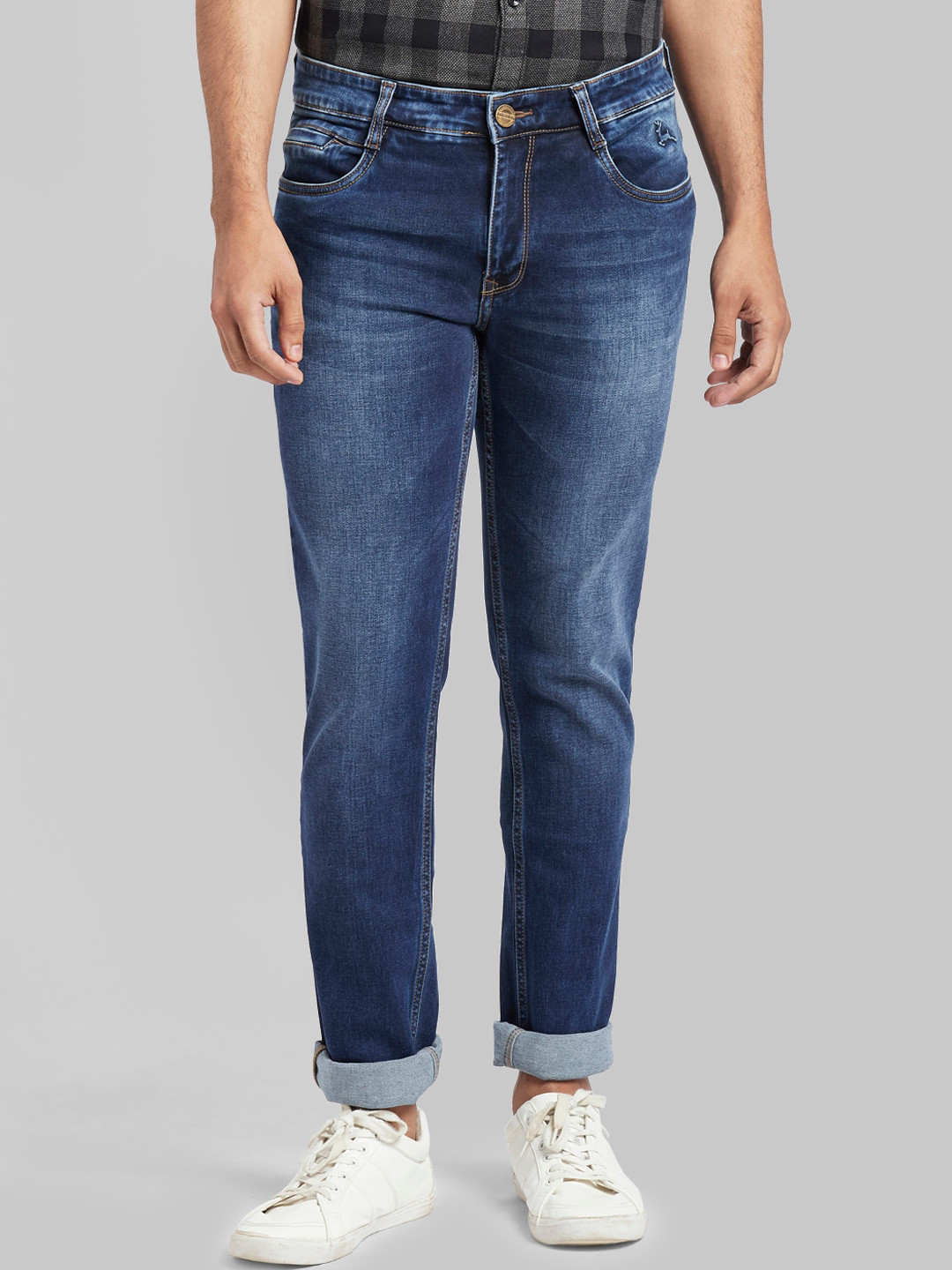 

Parx Men Blue Regular Fit Mid-Rise Clean Look Jeans