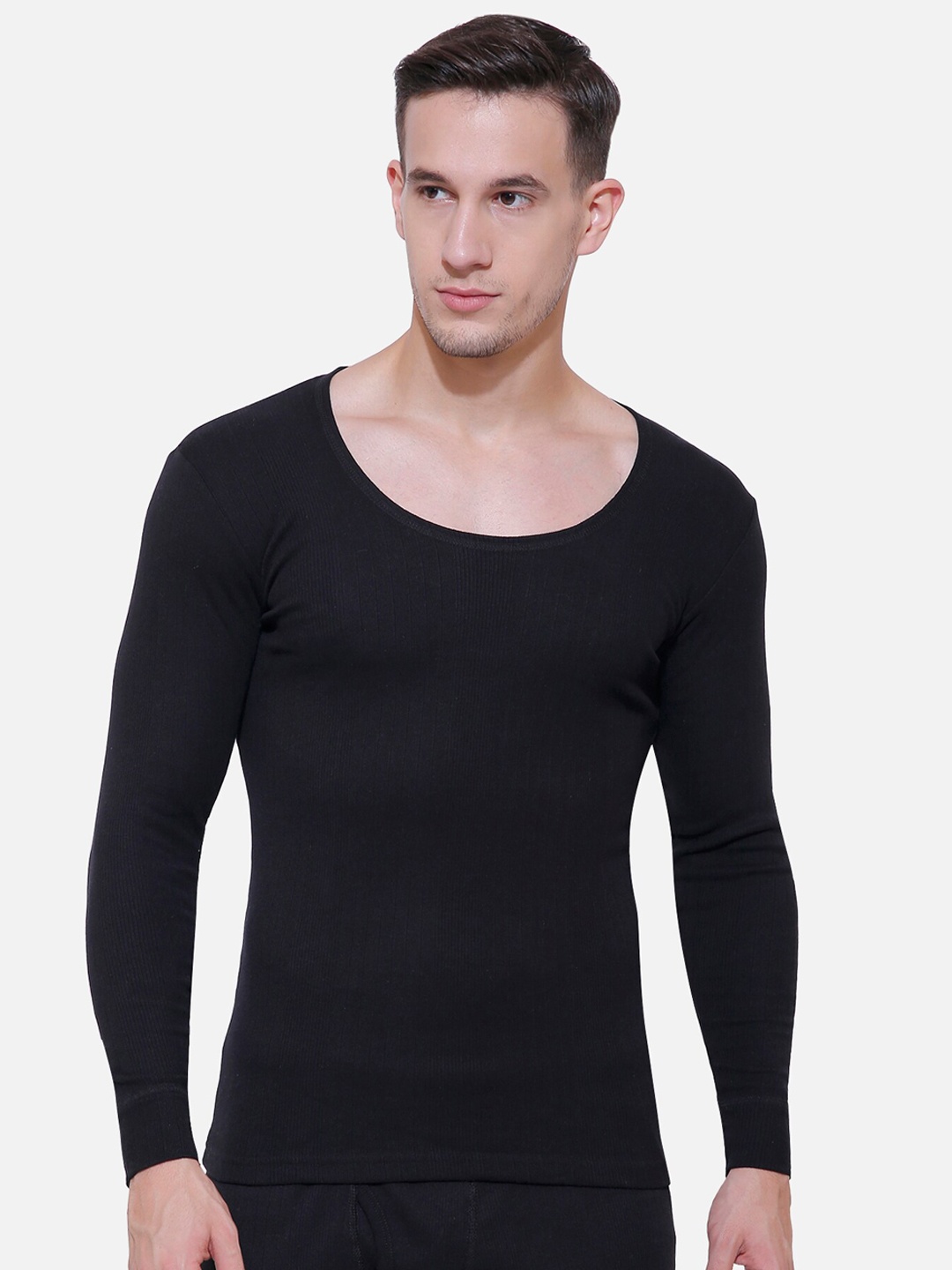 

BODYCARE INSIDER Men Black Solid Thermal Top