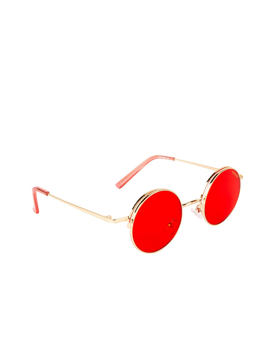 

Voyage Unisex Round Sunglasses, Red