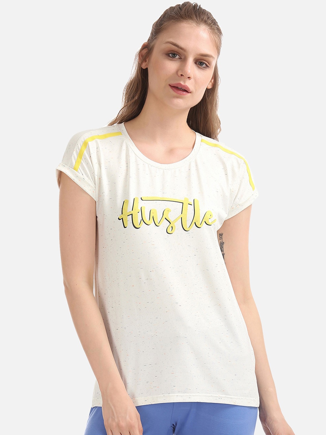 

Sugr Women Off-White Printed Top