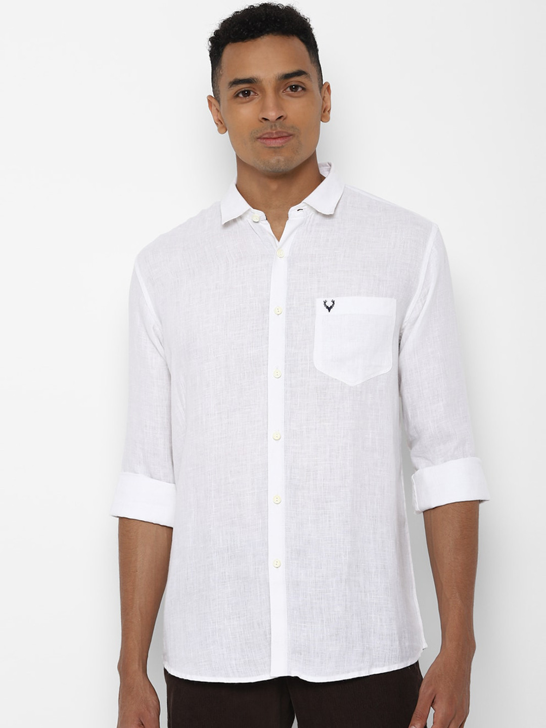 

Allen Solly Men White Slim Fit Solid Casual Shirt