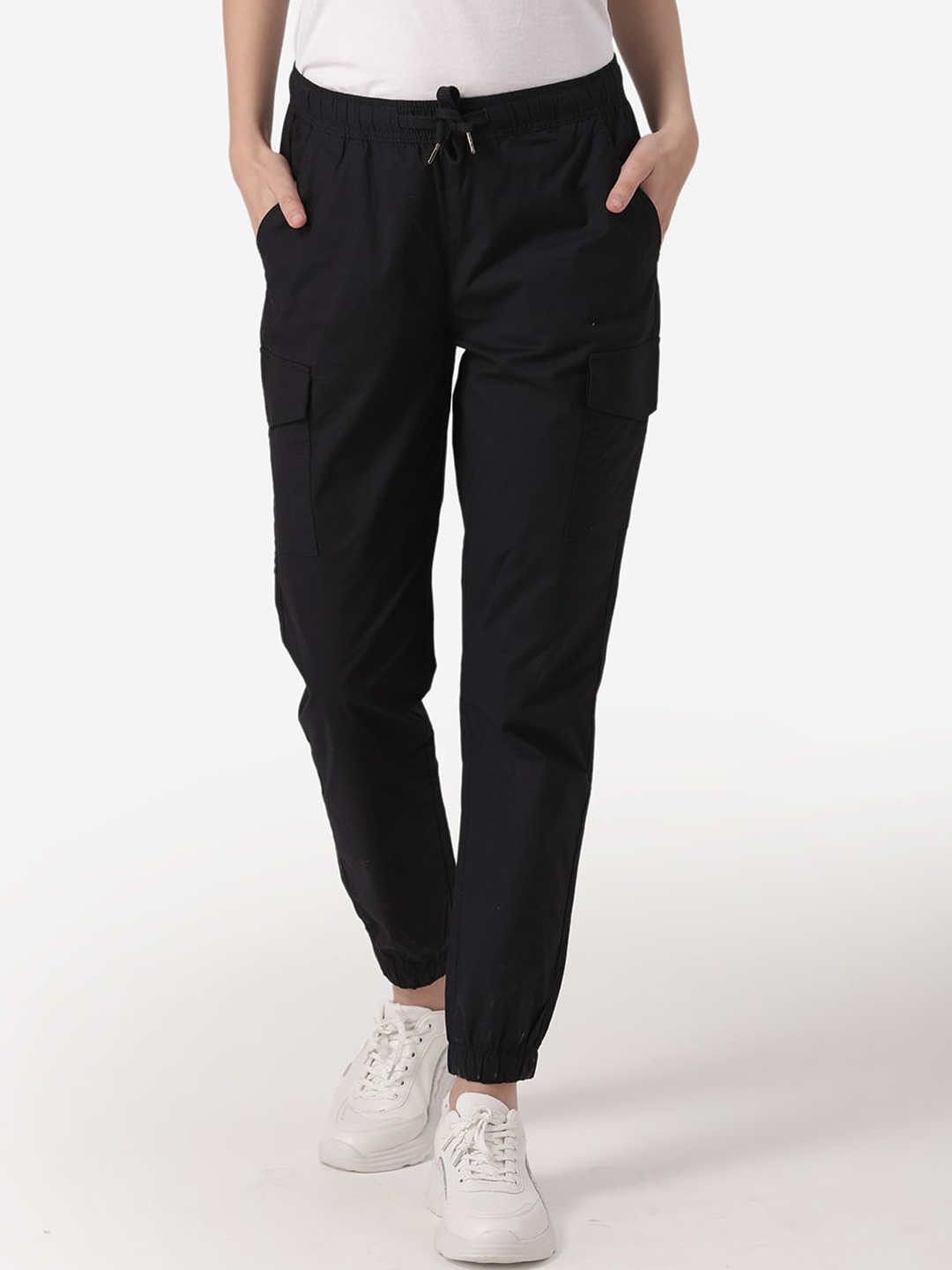 

Mode by Red Tape Women Black Slim Fit Solid Joggers
