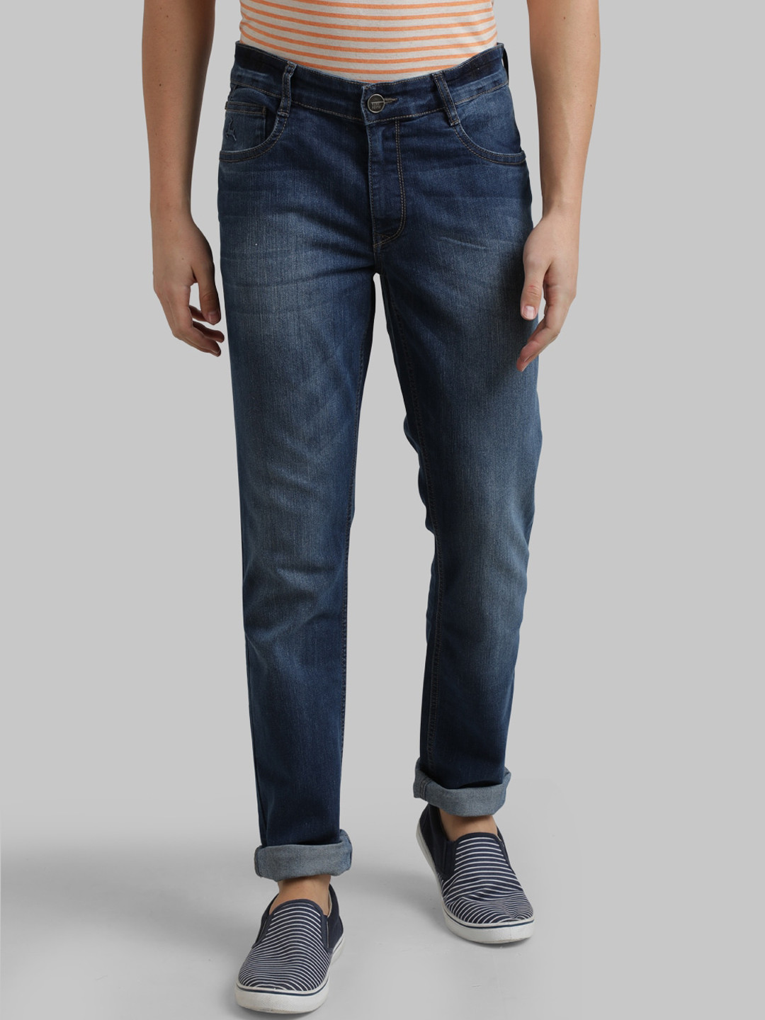 

Parx Men Blue Regular Fit Mid-Rise Clean Look Jeans