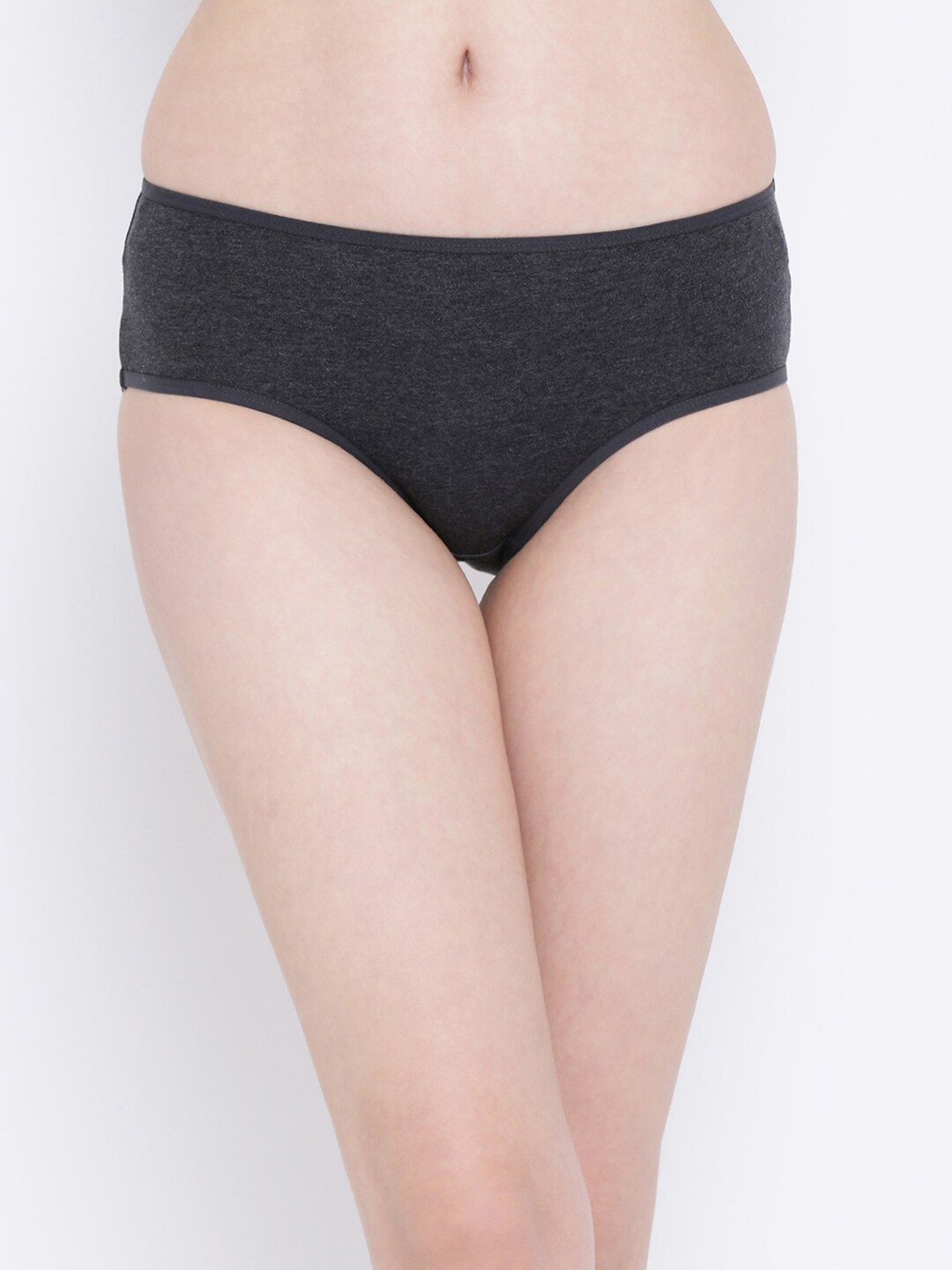 

Clovia Women Charcoal Grey Solid Hipster Briefs PN2999P05XXL