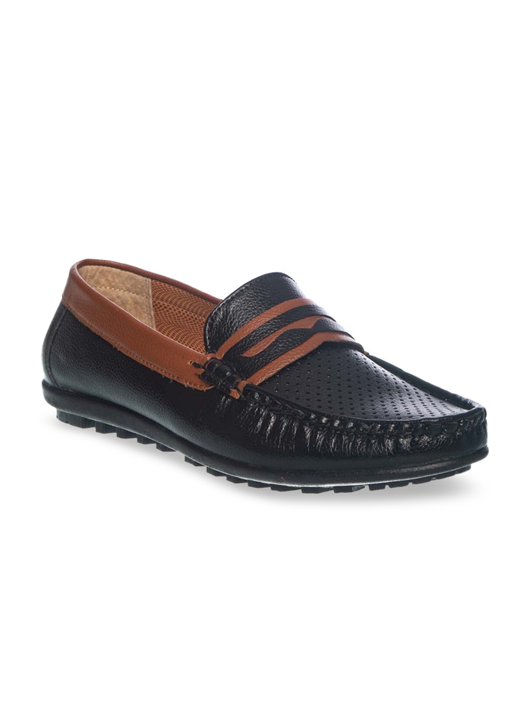 

Khadims Boys Black Perforations Loafers