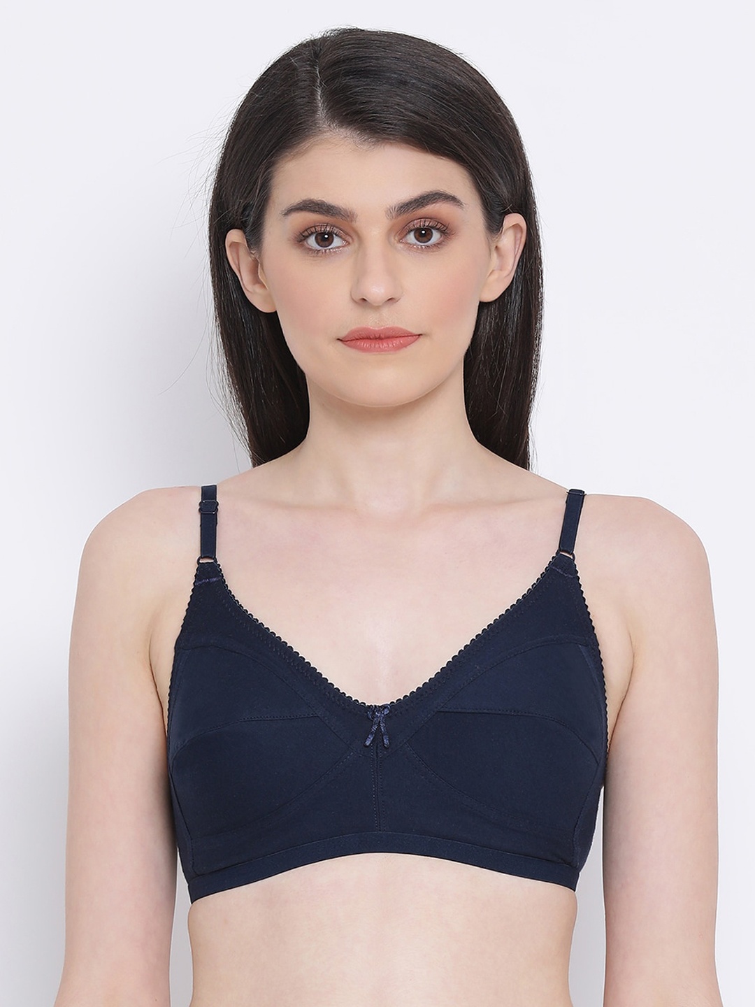 

Clovia Blue Solid Non-Wired Non Padded Everyday Bra BR0185Q0832B
