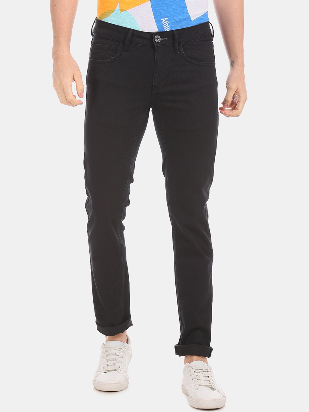 

Cherokee Men Black Skinny Fit Low-Rise Clean Look Jeans