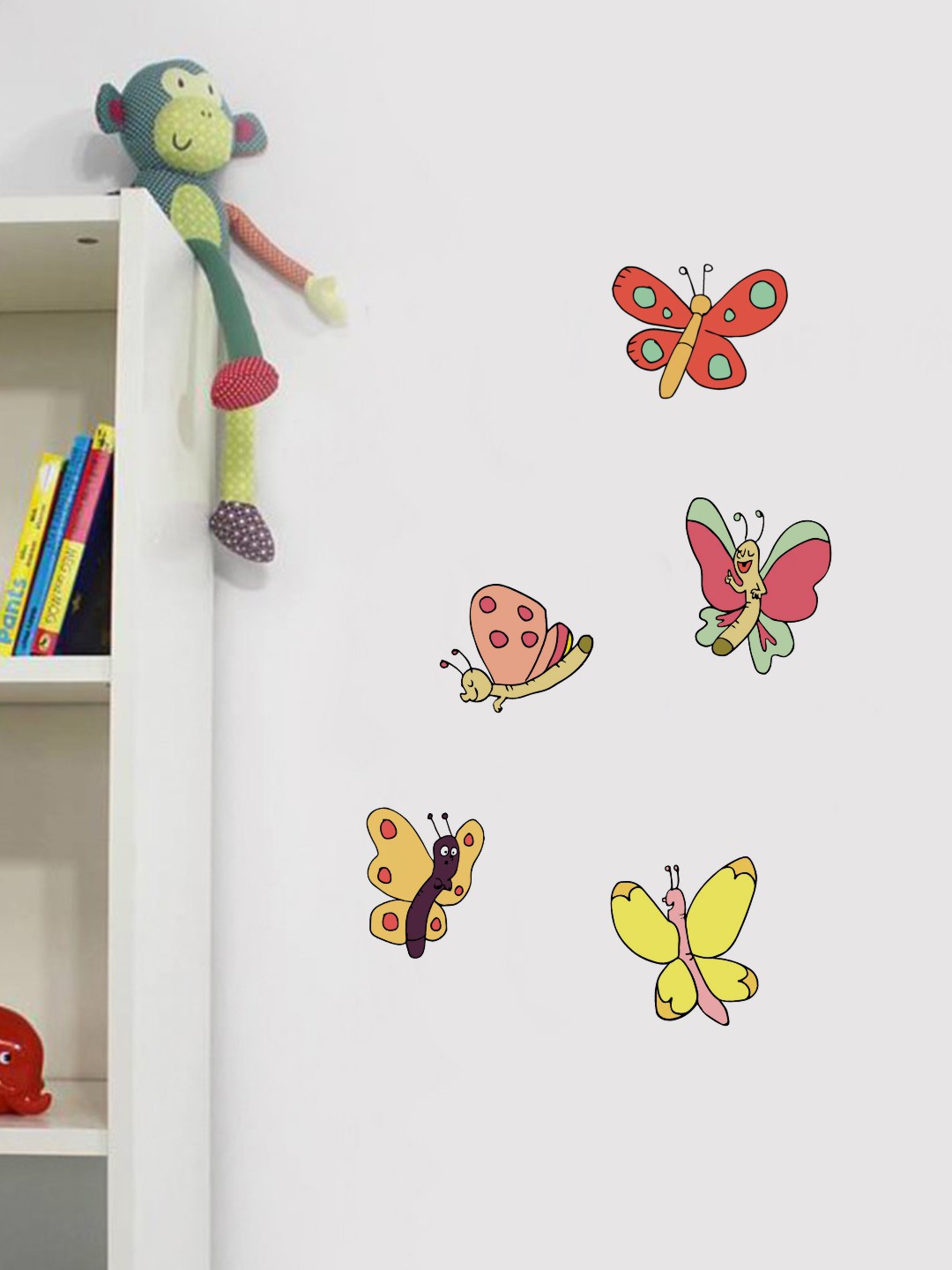 

rawpockets Multicolour Butterflies Printed Wall Stickers, Multi