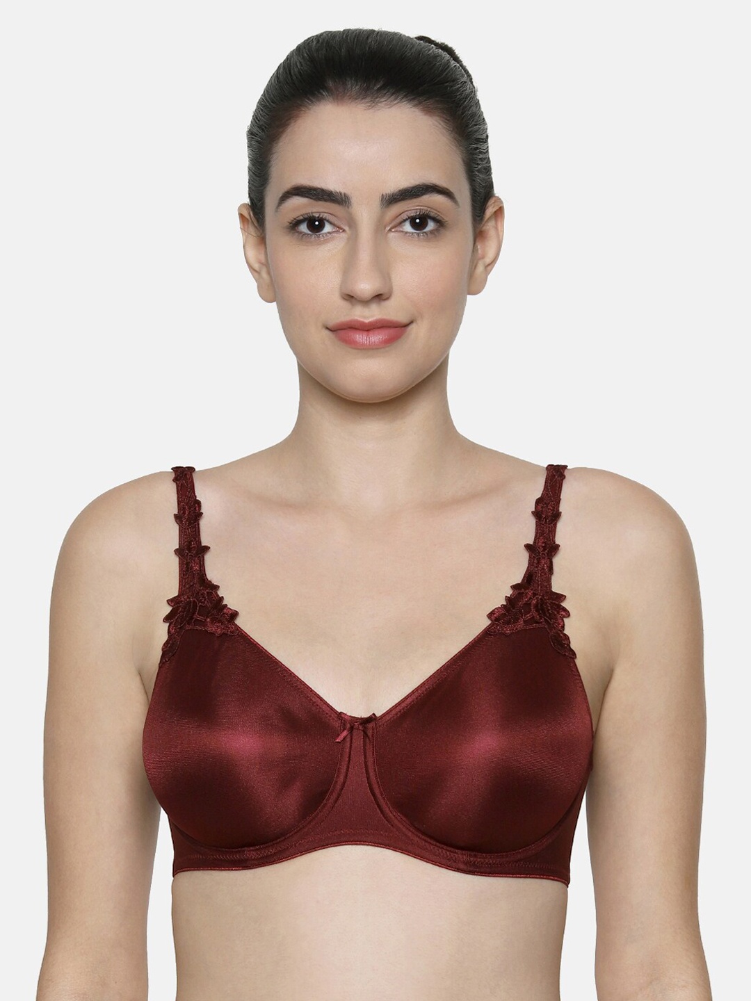 

Triumph Minimizer 21 Wired Non Padded Comfortable High Support Big-Cup Bra, Maroon