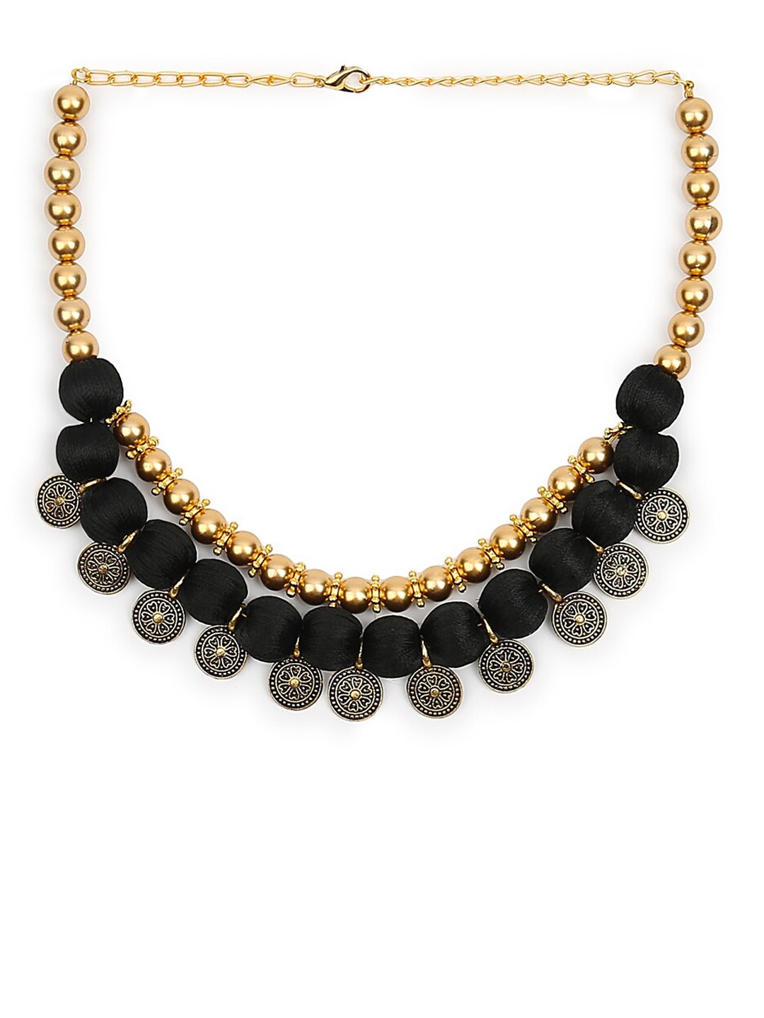 

AKSHARA Women Black Handcrafted Synthetic Choker Necklace