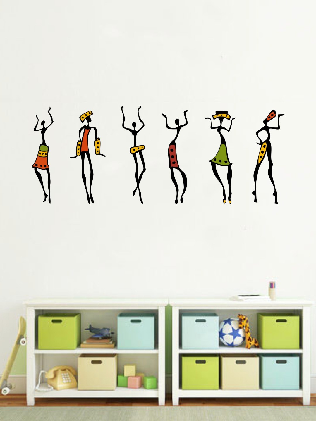 

rawpockets Multi Coloured African Girls Wall Sticker