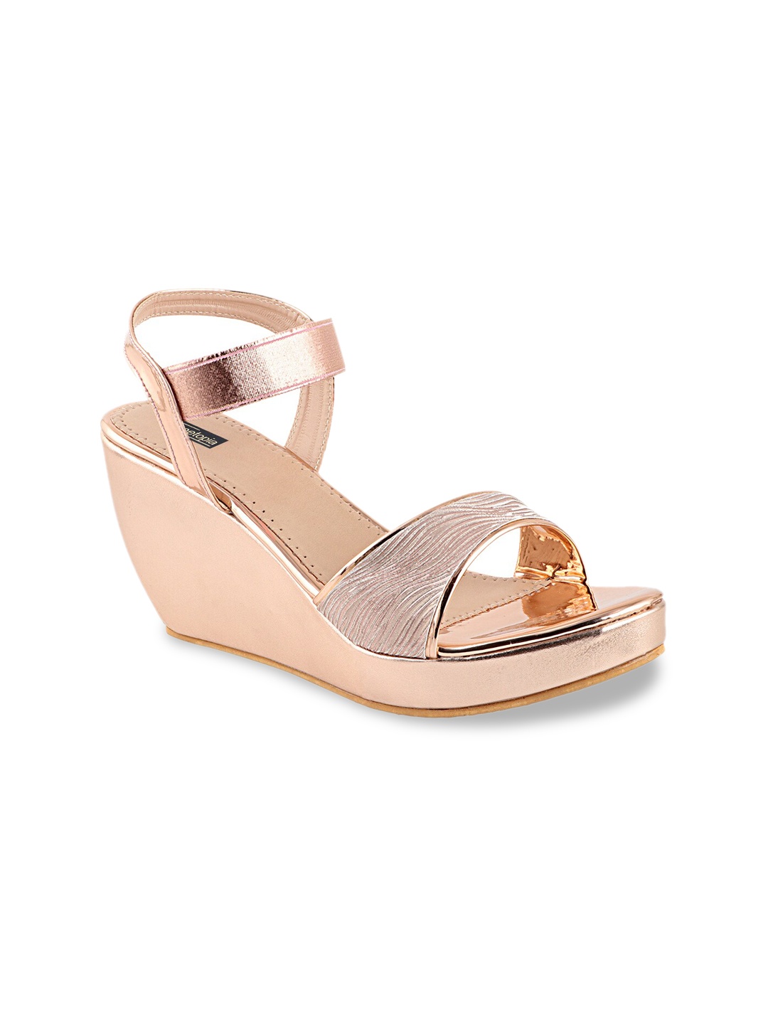 

Shoetopia Women Pink Embellished Wedges