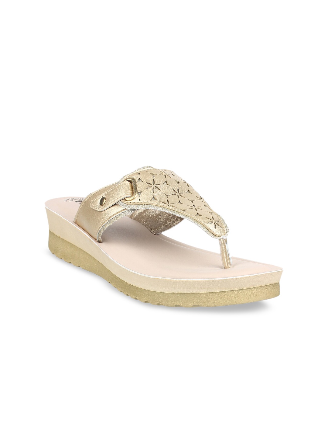 

Inblu Women Embellished Lightweight Anti-Skid Comfort Heels, Gold