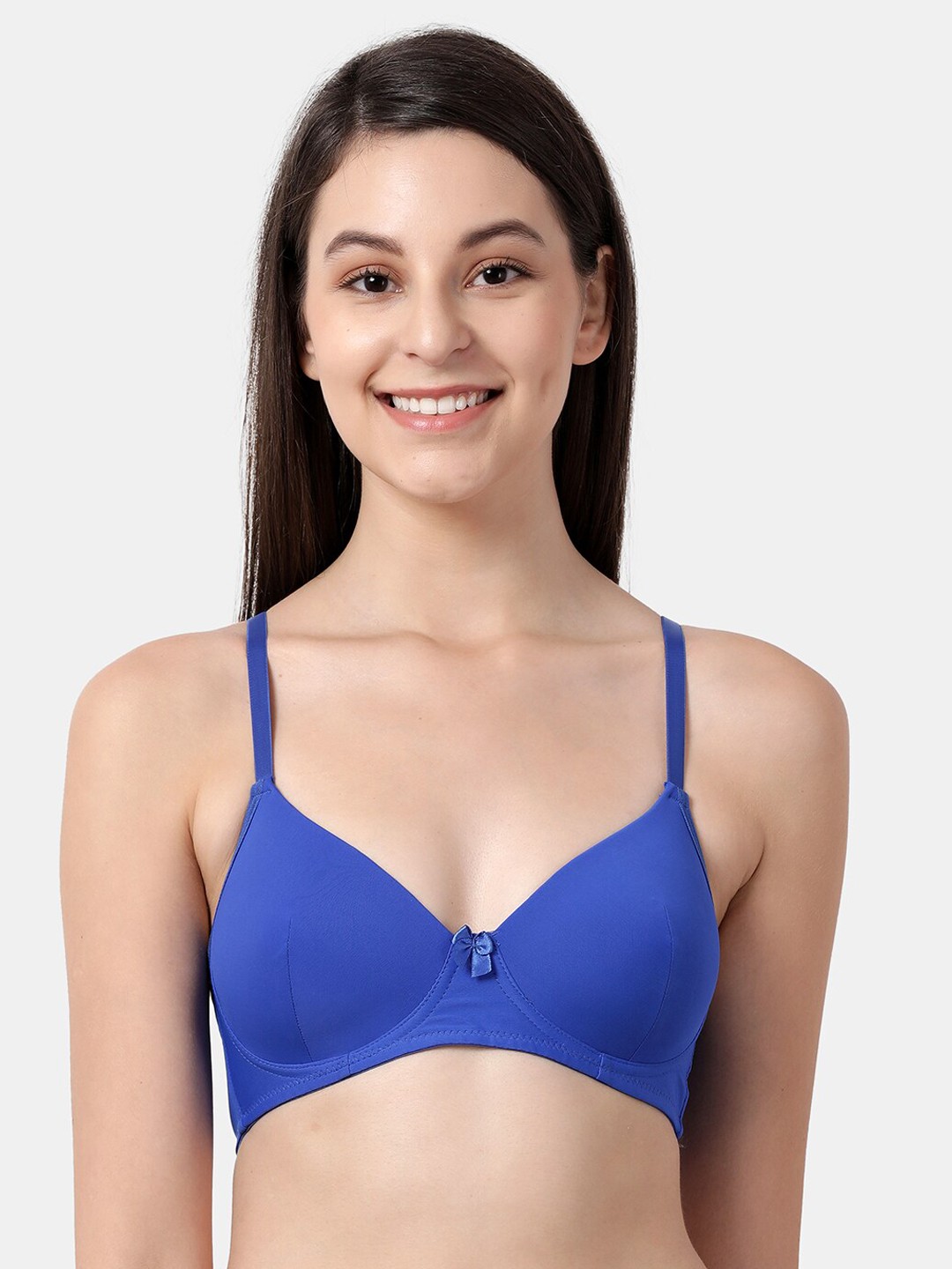 

Susie Blue Solid Non-Wired Lightly Padded Everyday Bra SQ1019-RoyalBlue