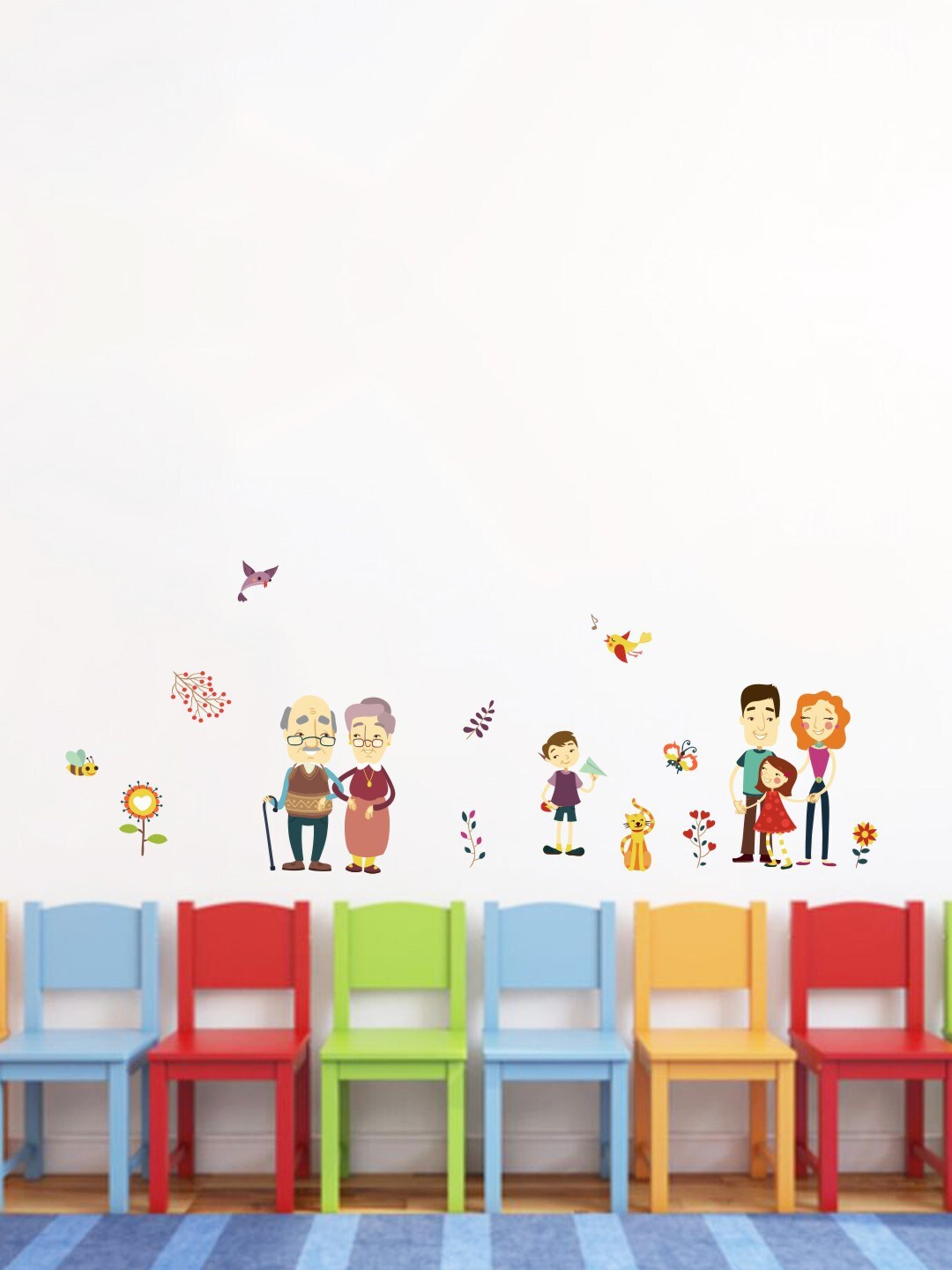 

rawpockets A Complete Family Wall Stickers, Red