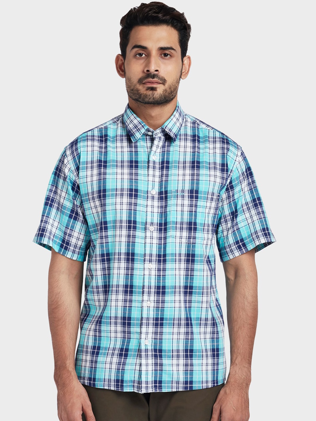 

ColorPlus Men Multicoloured Regular Fit Checked Casual Shirt, Multi