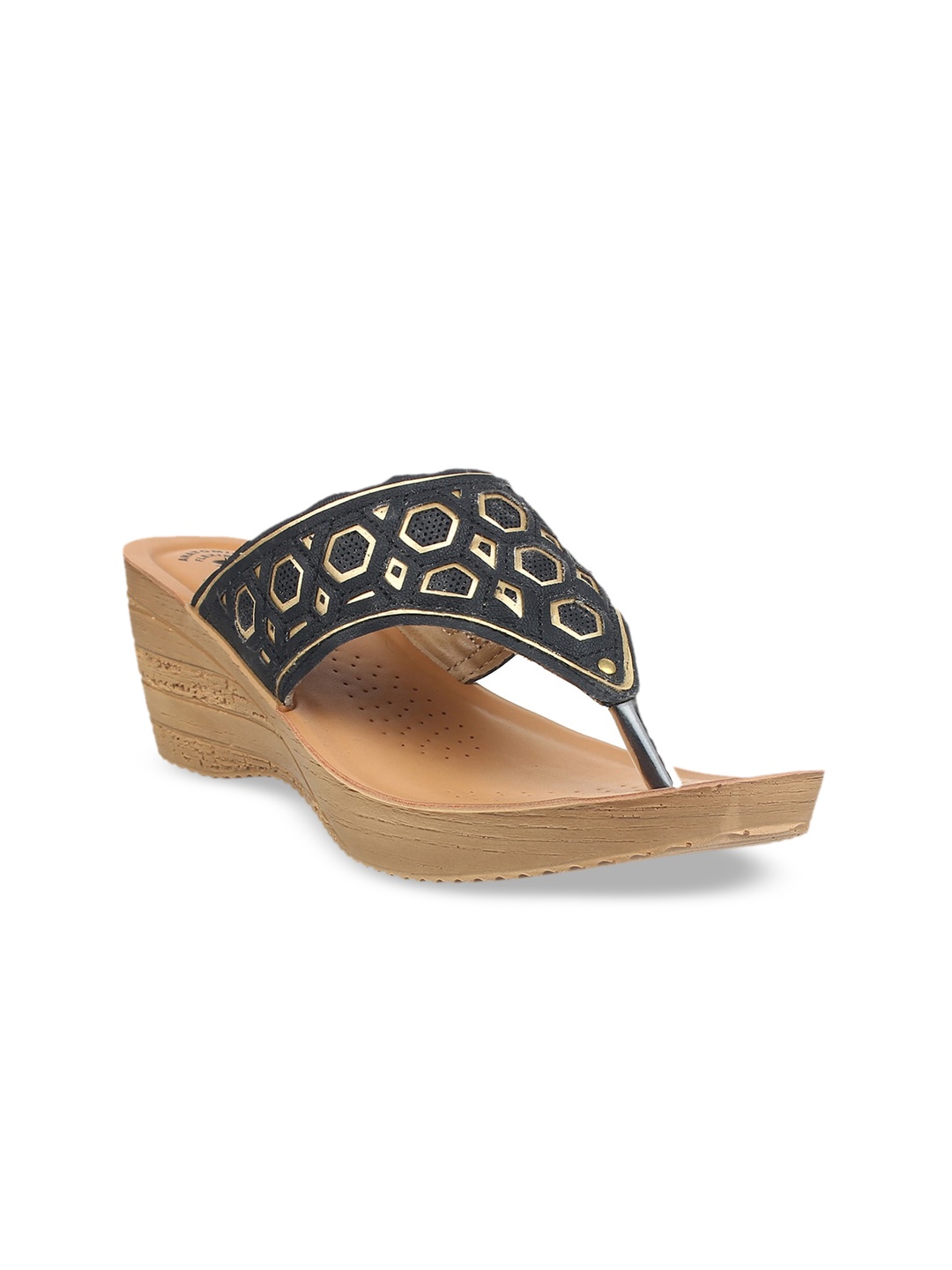 

Inblu Women Black Woven Design Sandals
