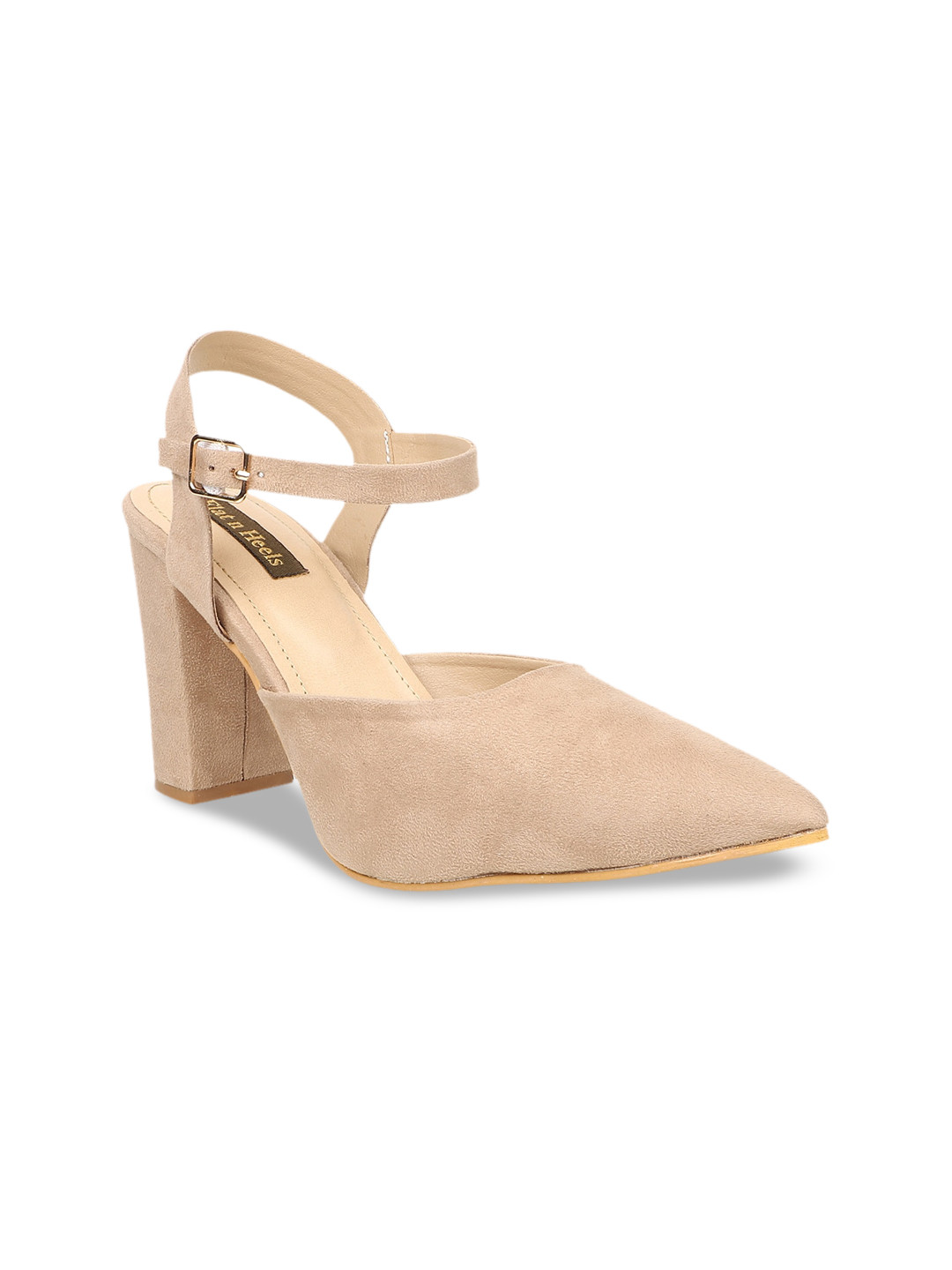 

Flat n Heels Women Khaki Solid Pumps