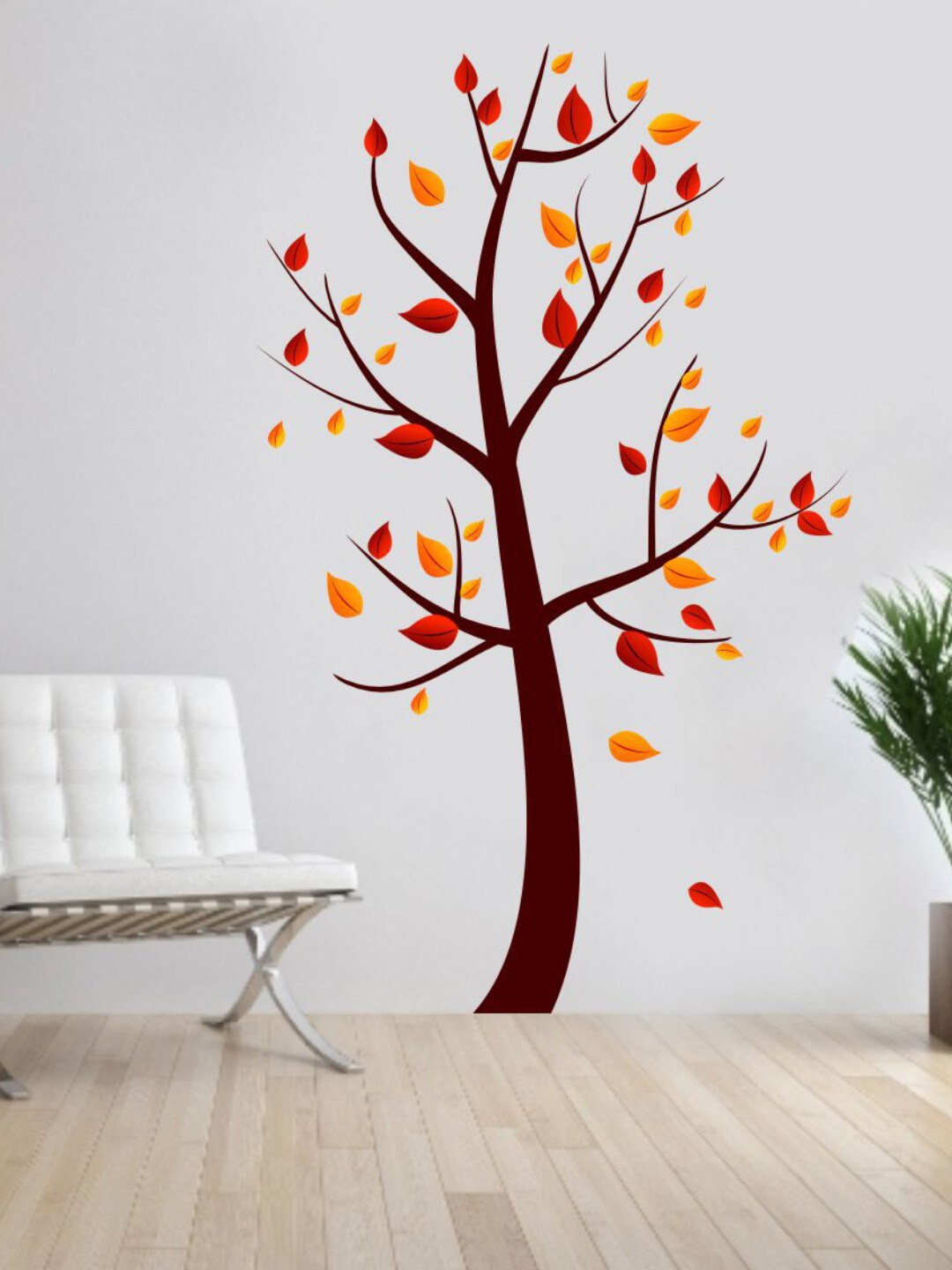 

rawpockets Multicolored Decorative Tree Wall Stickers, Multi