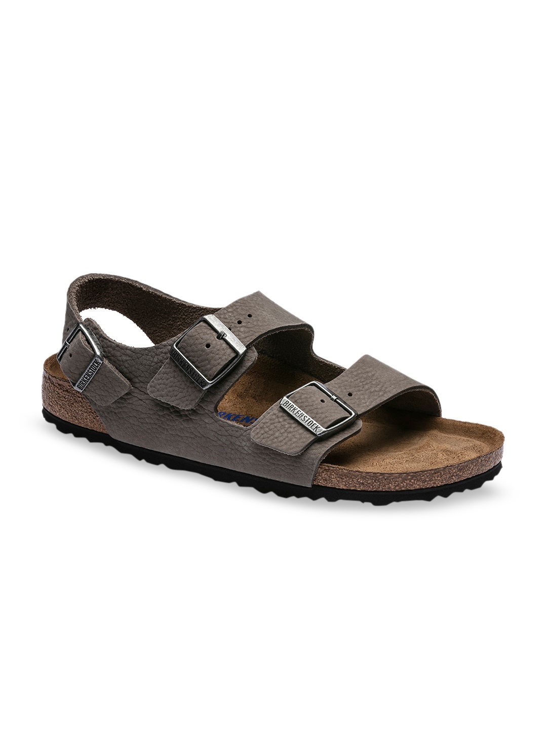 

Birkenstock Men Brown Solid Leather Milano Regular Width Comfort Sandals