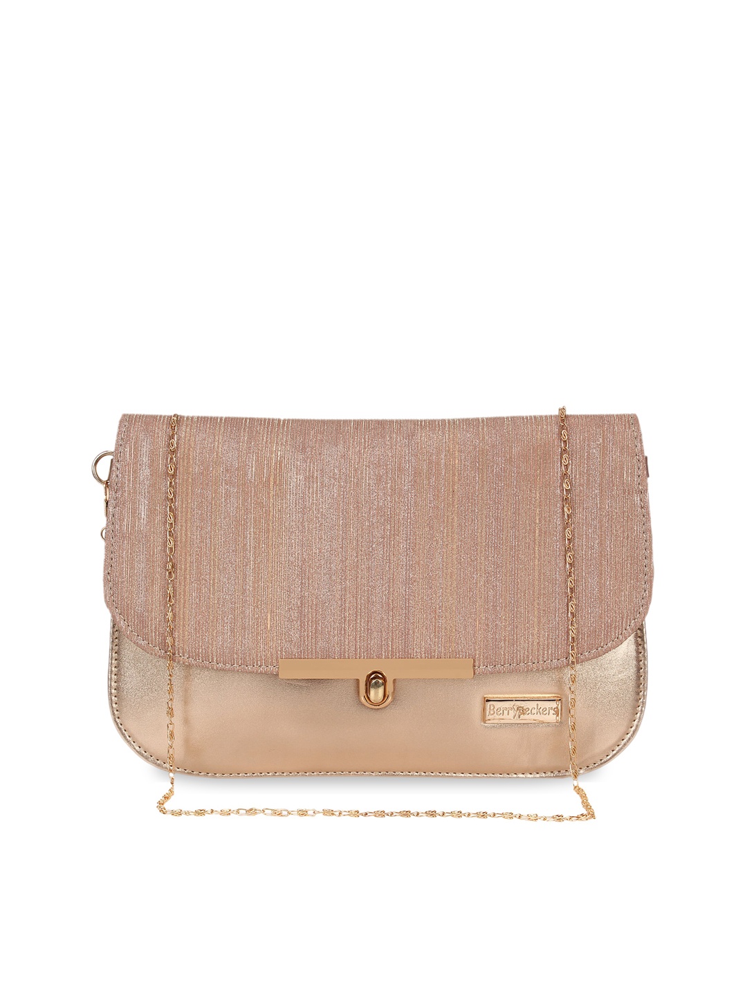 

Berrypeckers Gold-Toned Solid Sling Bag