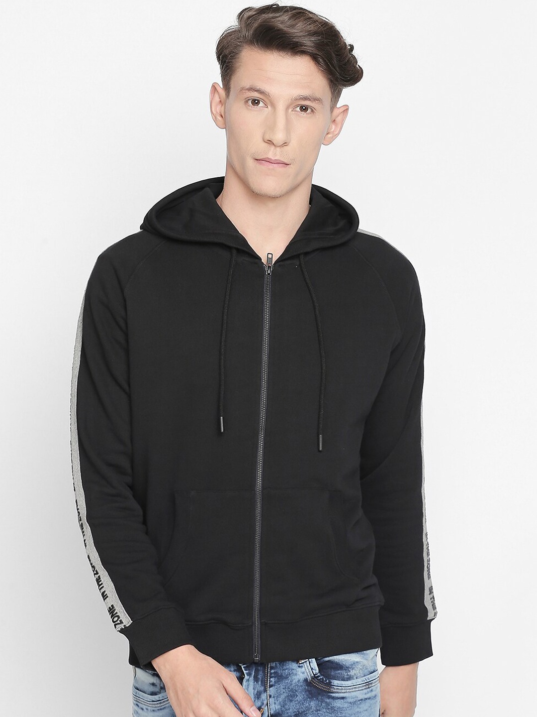 

Basics Men Black Solid Lightweight Bomber