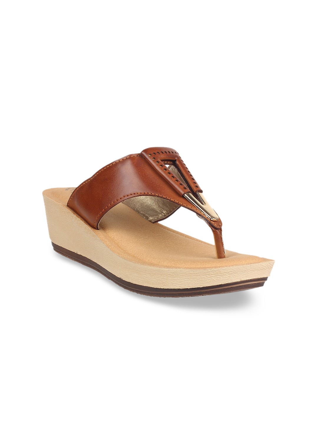 

Inblu Women Brown Embellished Wedges