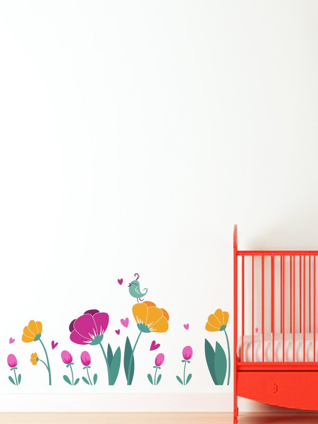 

rawpockets Multicolored Flowers Wall Stickers, Multi