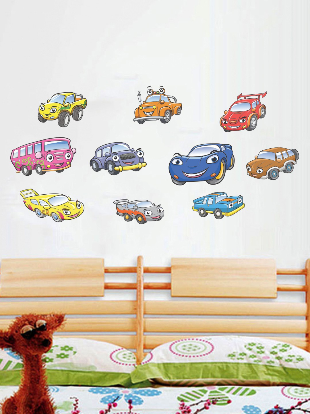 

rawpockets Toy Car Colour Decals Wall Sticker, Blue