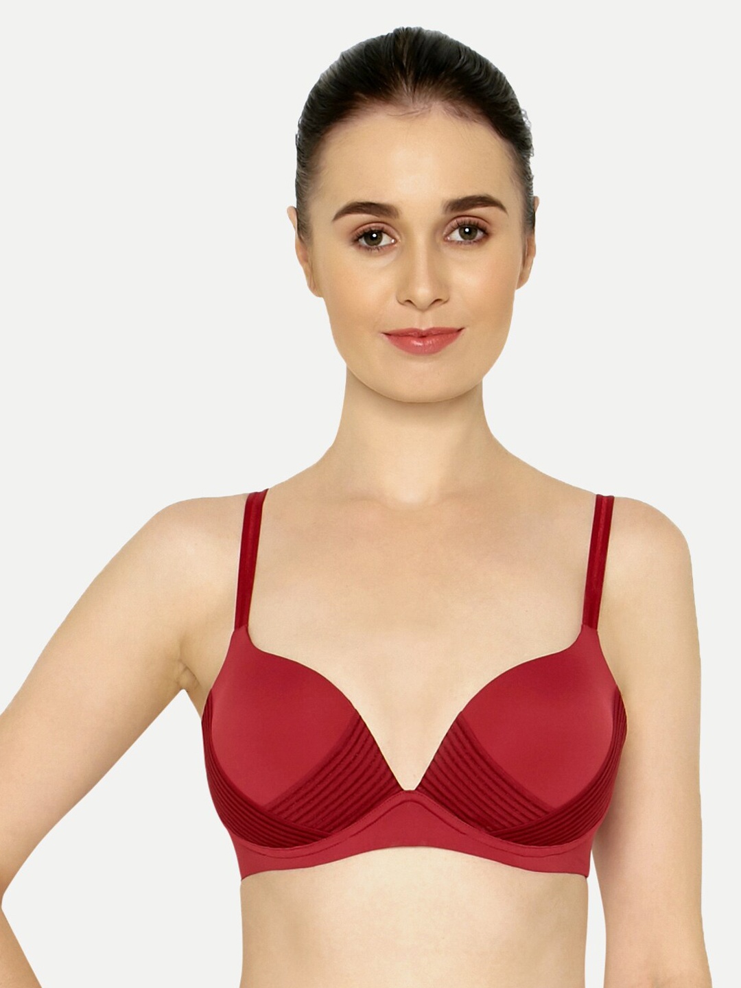 

Triumph T-Shirt Bra 158 Invisible Padded Wireless Perfect Support Bra, Red