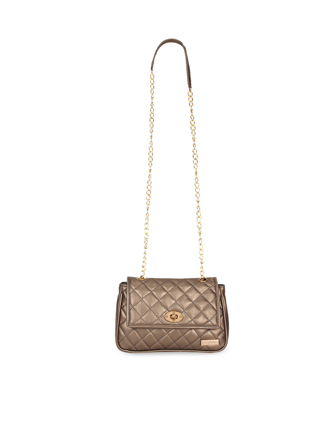 

Berrypeckers Gunmetal-Toned Solid Sling Bag, Metallic