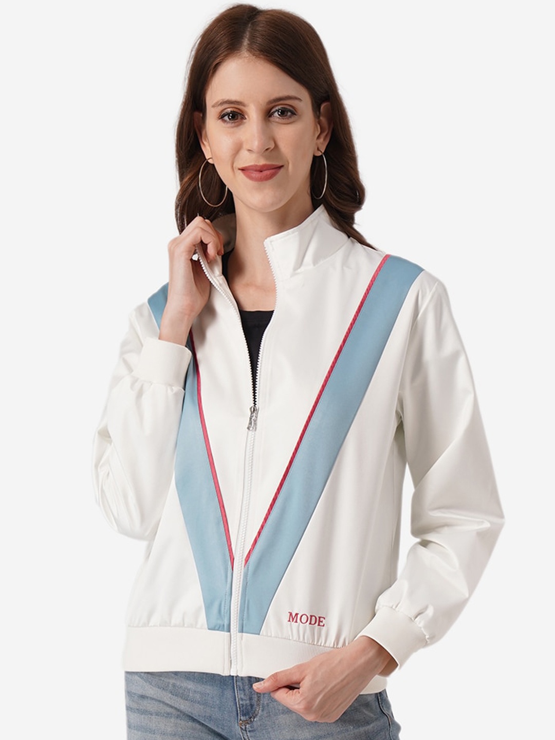 

Mode by Red Tape Women Off-White Solid Tailored Jacket