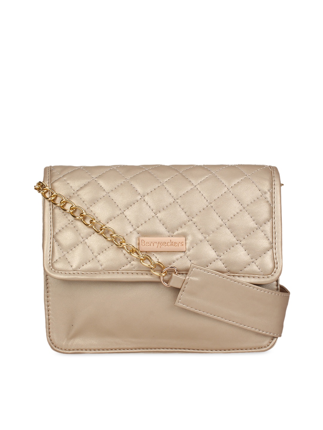 

Berrypeckers Gold-Toned Quilted Sling Bag