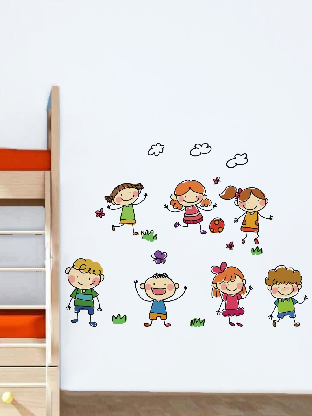 

rawpockets Multicolored Kids Play Wall Stickers, Multi