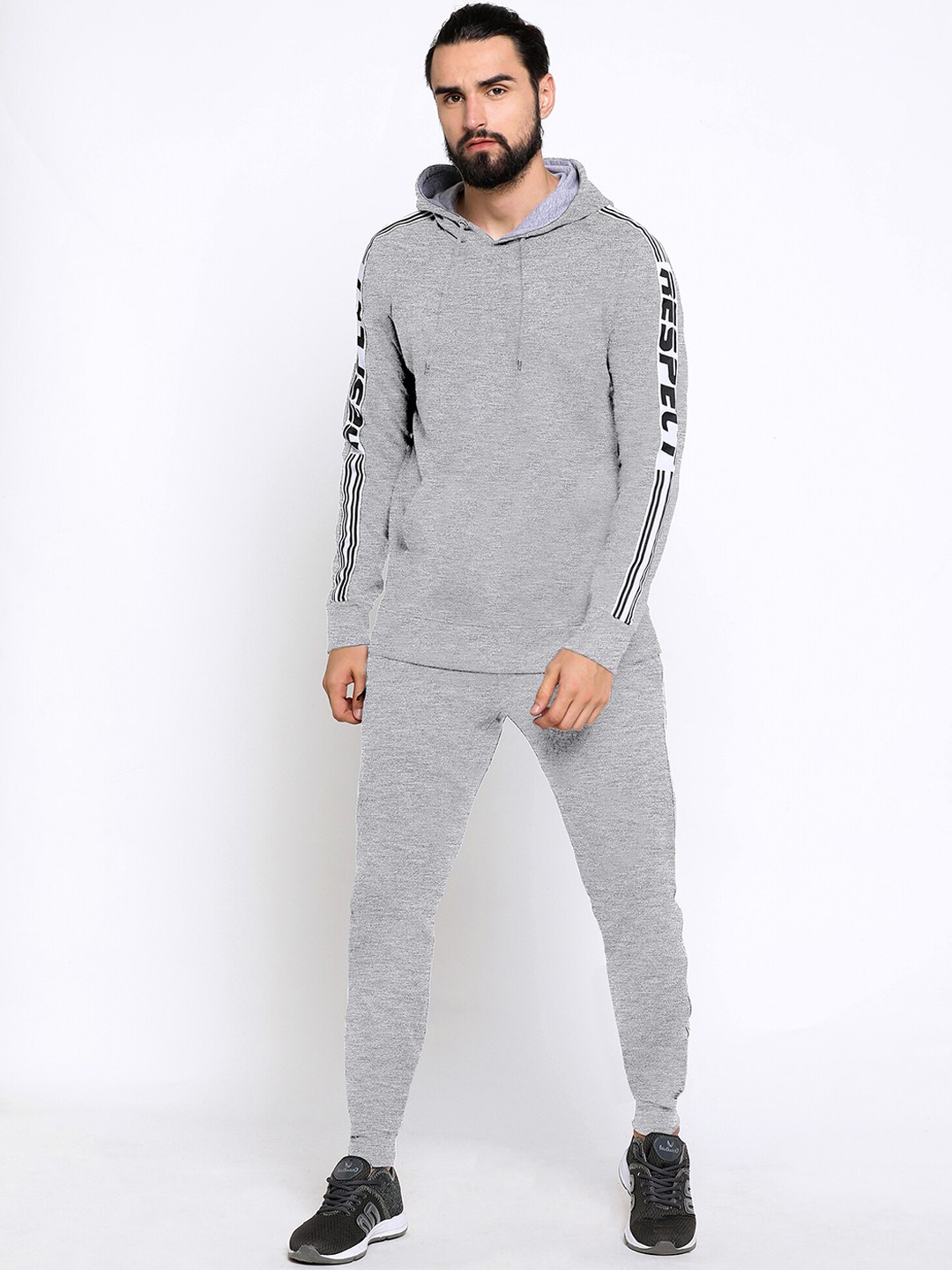 

Maniac Men Grey Typography Tracksuit