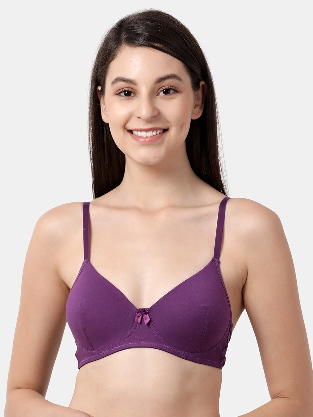 

Susie Purple Solid Non-Wired Lightly Padded Everyday Bra SQ1092