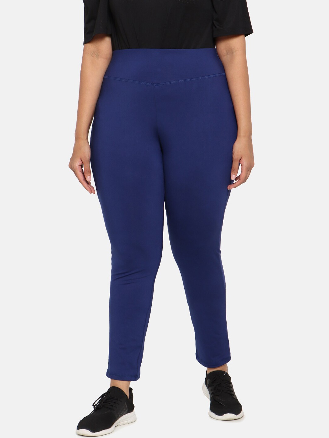 

The Pink Moon Women Navy Blue Solid Plus Size Tights
