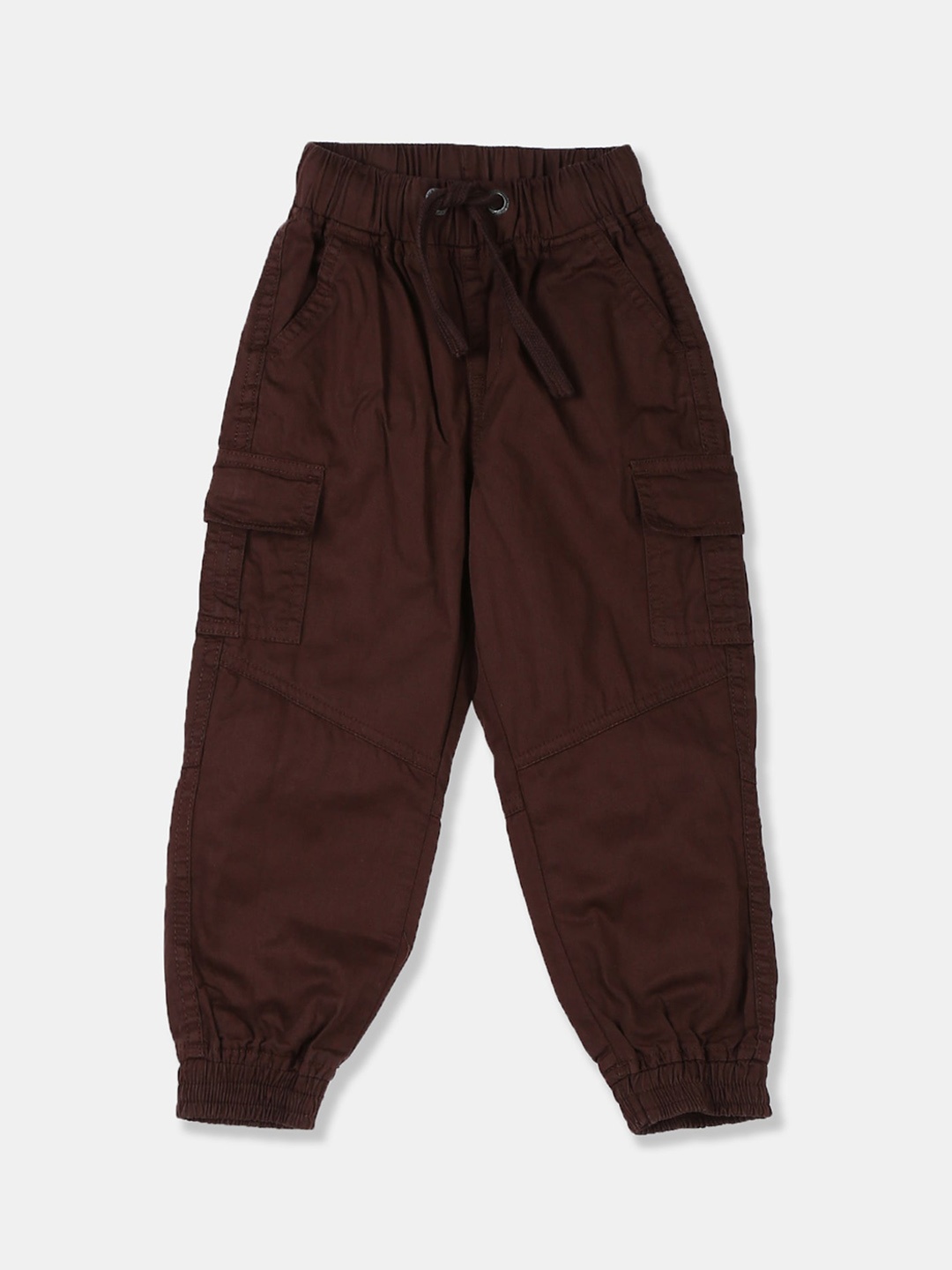 

Cherokee Boys Maroon Regular Fit Solid Cargos