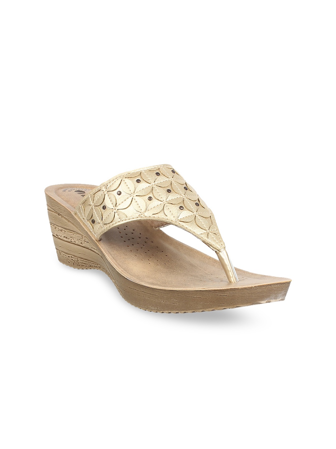 

Inblu Women Beige Woven Design Wedges