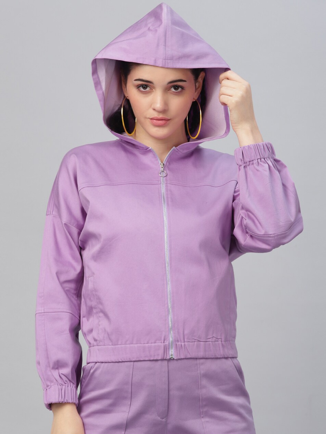 

Athena Women Lavender Solid Tailored Jacket