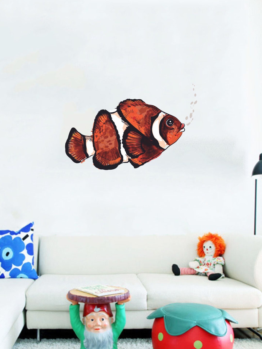 

rawpockets Multicolored Fish Wall Stickers, Multi