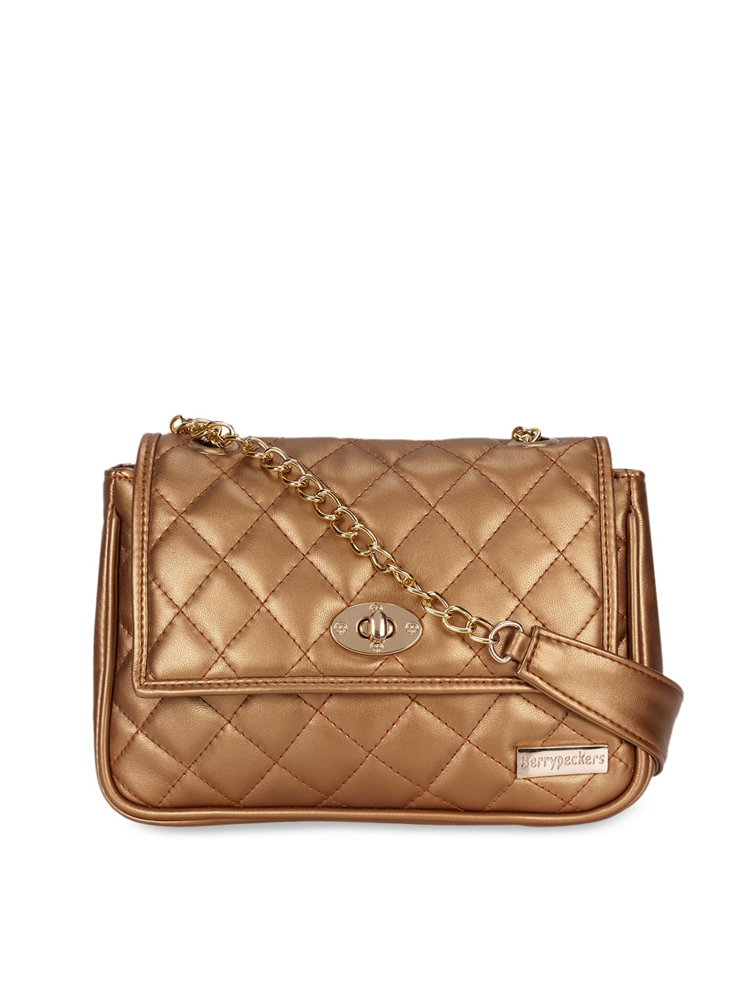 

Berrypeckers Copper-Toned Quilted Sling Bag